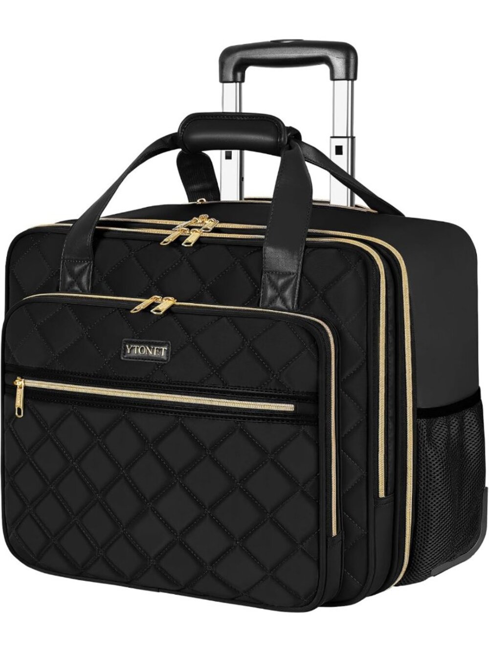 Stylish 17.3" Rolling Laptop Bag for Women | Travel Briefcase with Wheels